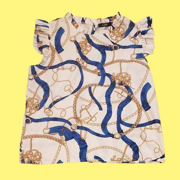 Blue and White CBR Blouse - Picture 2 of 2